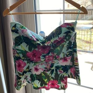 Express peplum floral top size L
